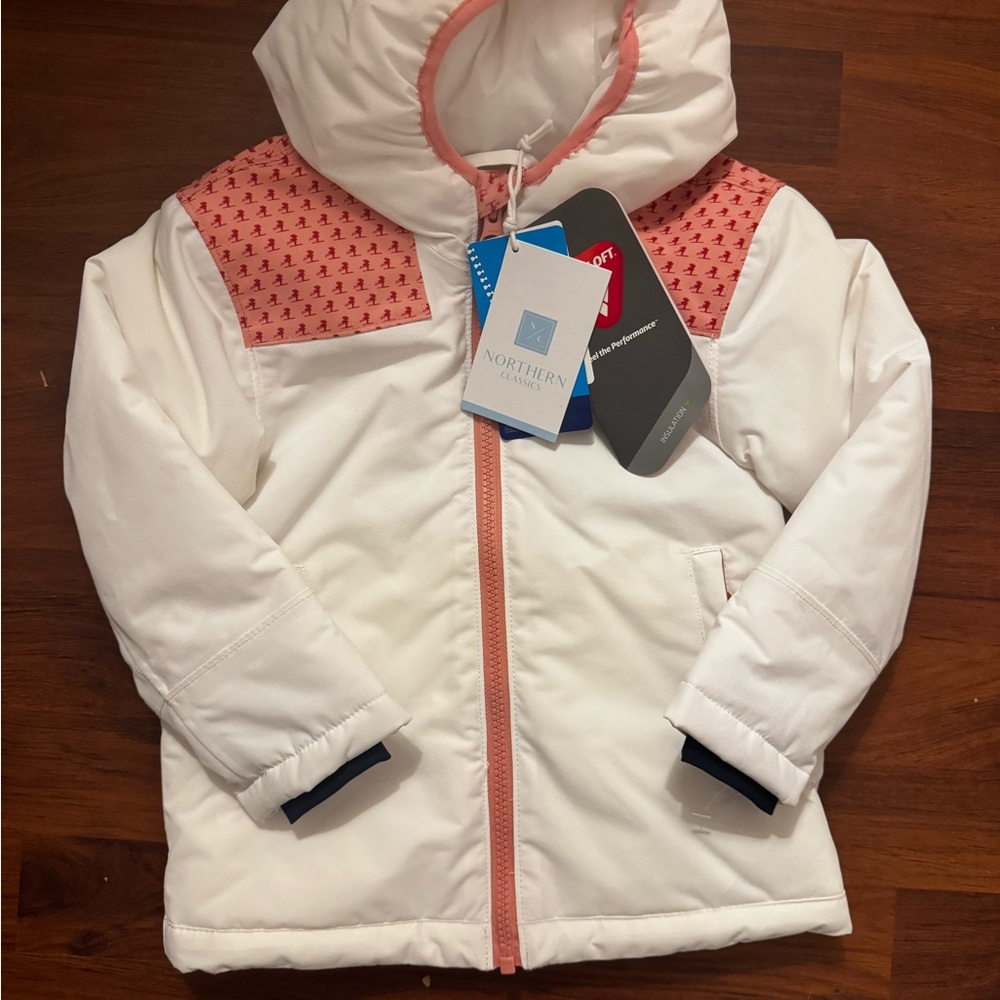 Northern Classics White and Pink Ski Jacket